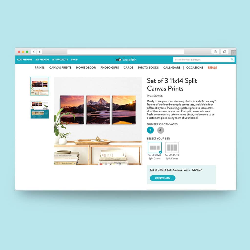 How to create a 3-split-canvas-print